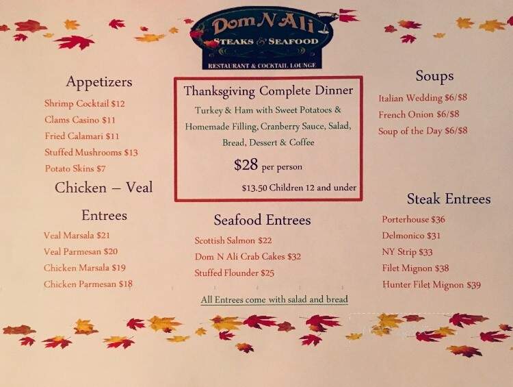 Dom N Ali Steak & Seafood - Jim Thorpe, PA