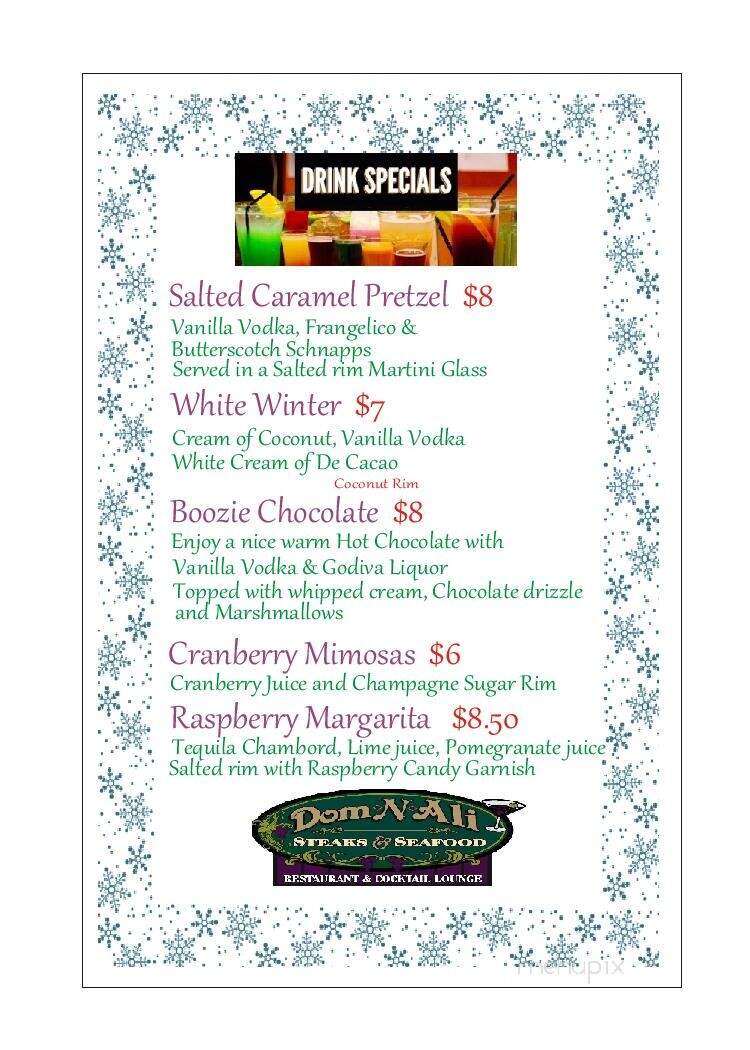 Dom N Ali Steak & Seafood - Jim Thorpe, PA menu_pic