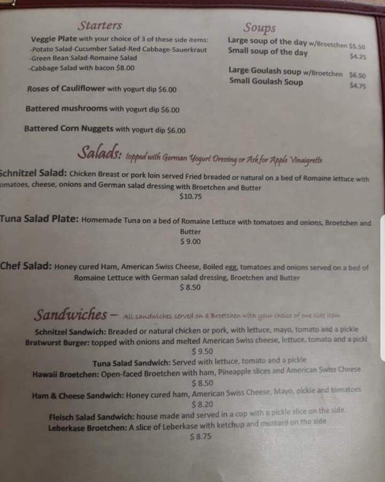 Max & Moritz Bakery & Restaurant - Fayetteville, NC menu_pic