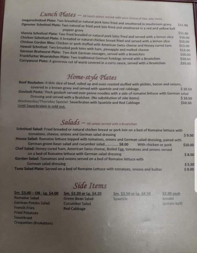 Max & Moritz Bakery & Restaurant - Fayetteville, NC menu_pic
