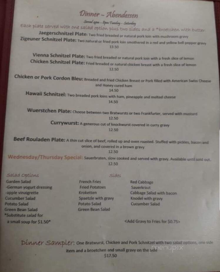 Max & Moritz Bakery & Restaurant - Fayetteville, NC menu_pic