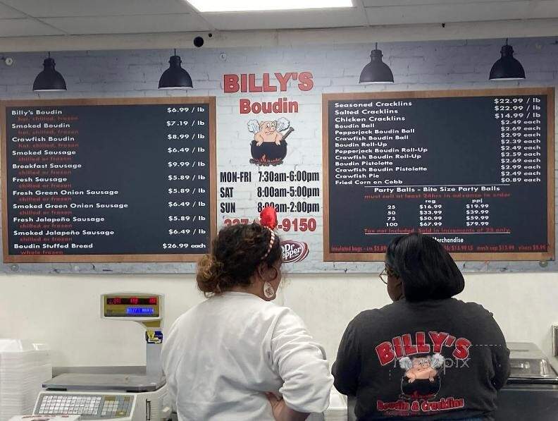 Billy's Boudin Cracklins - Scott, LA menu_pic