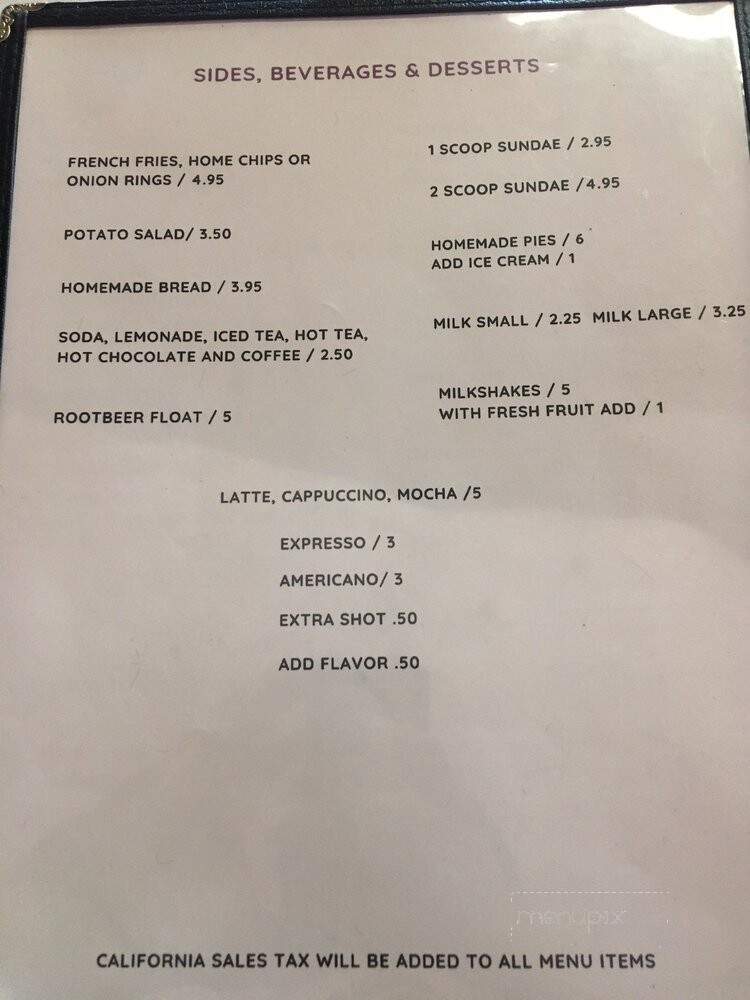 Captain Jack's Stronghold Restaurant - Tulelake, CA menu_pic