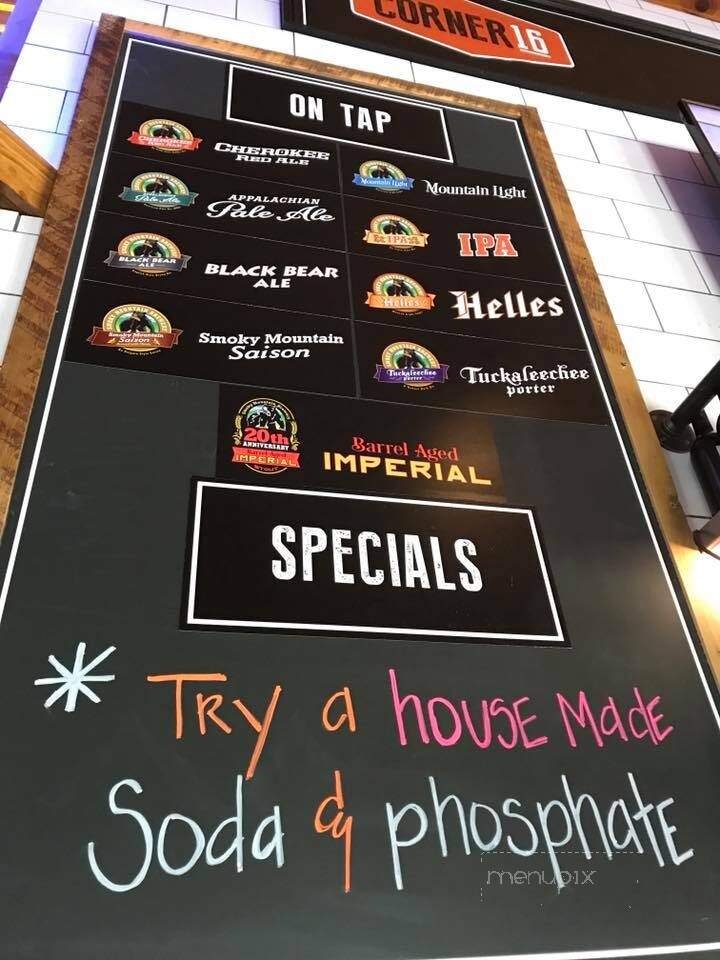 Corner 16 - Knoxville, TN menu_pic