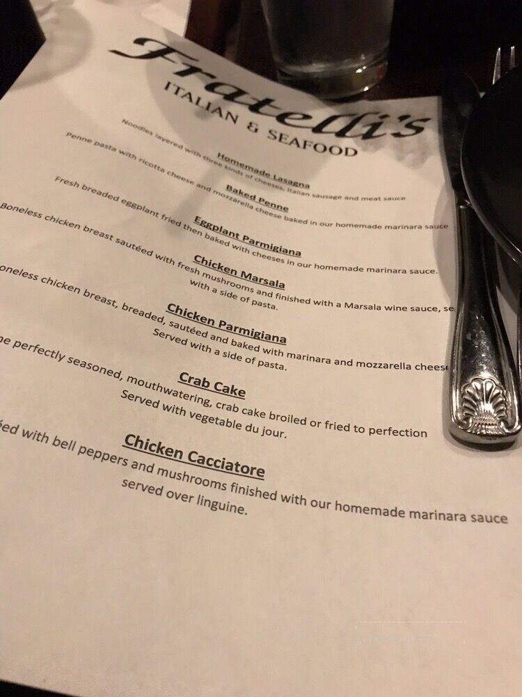 Fratelli's - Hampstead, MD menu_pic
