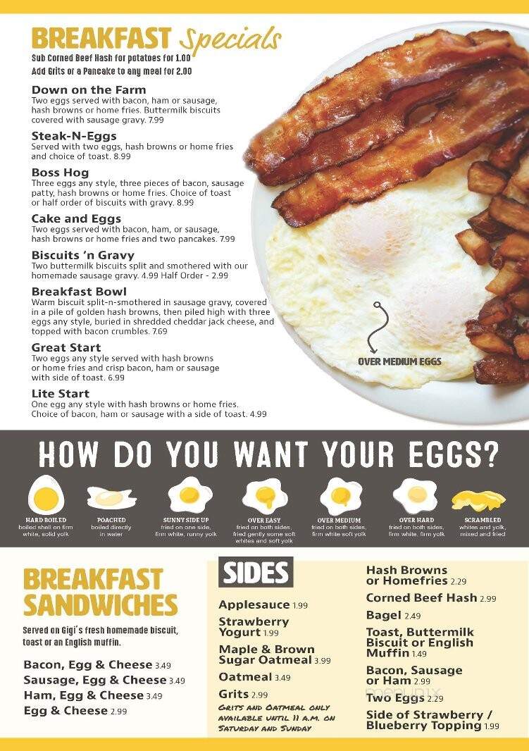 Gigi's Country Kitchen - The Plains, OH menu_pic