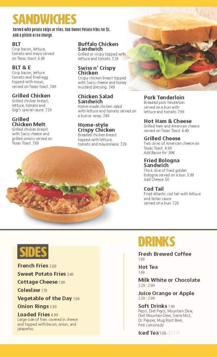 Gigi's Country Kitchen - The Plains, OH menu_pic