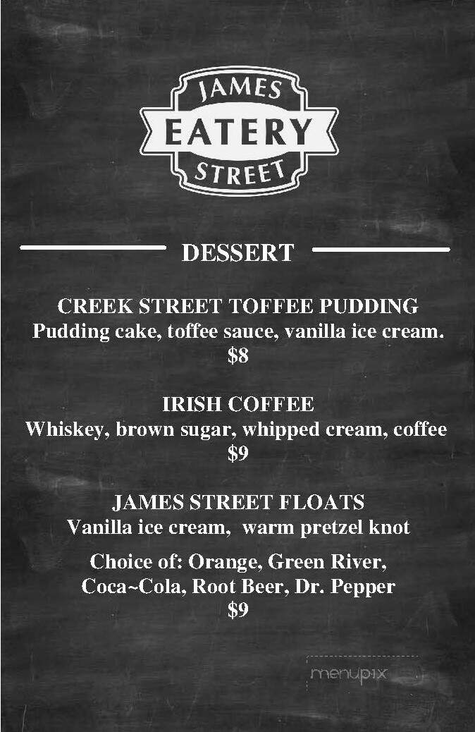 James Street Eatery - Wallaceburg, ON menu_pic