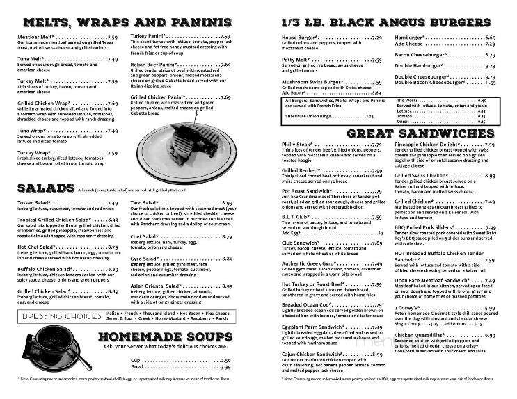 Pete's Restaurant - Canton, OH menu_pic