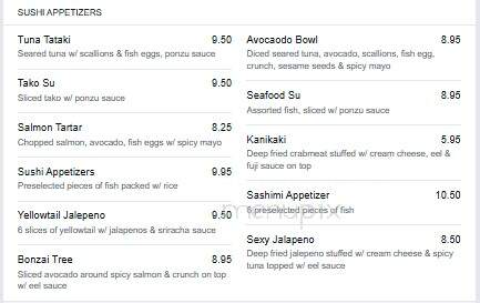 Ichibar Japanese Restaurant - Henderson, NC menu_pic