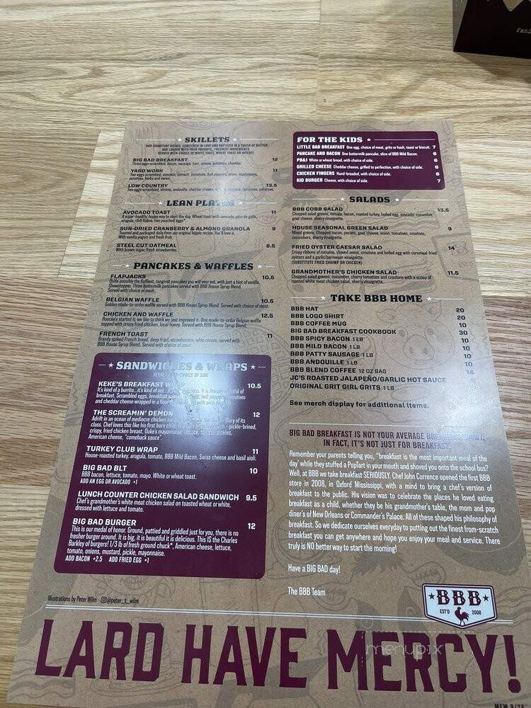 Big Bad Breakfast - Memphis, TN menu_pic