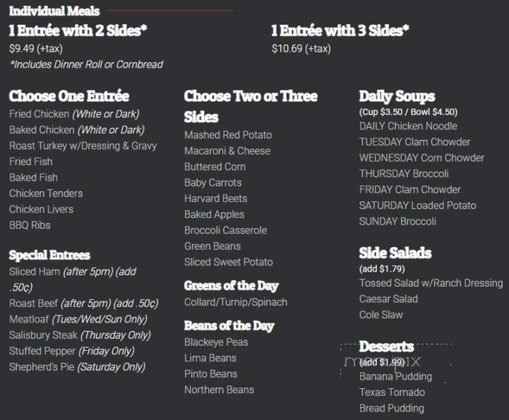 Duff's Buffet - Clearwater, FL menu_pic
