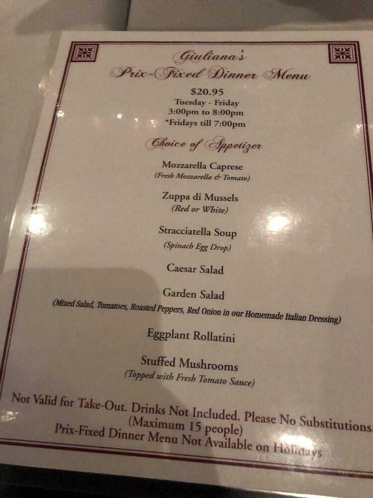 Giuliana's - Staten Island, NY menu_pic