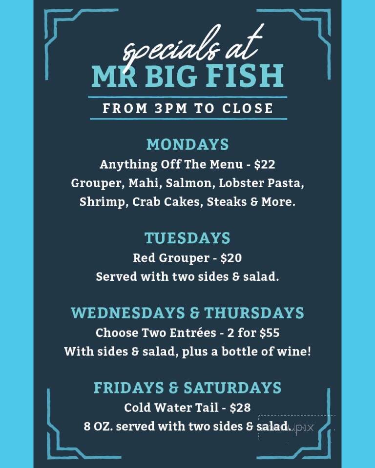 Mr. Big Fish - Naples, FL menu_pic