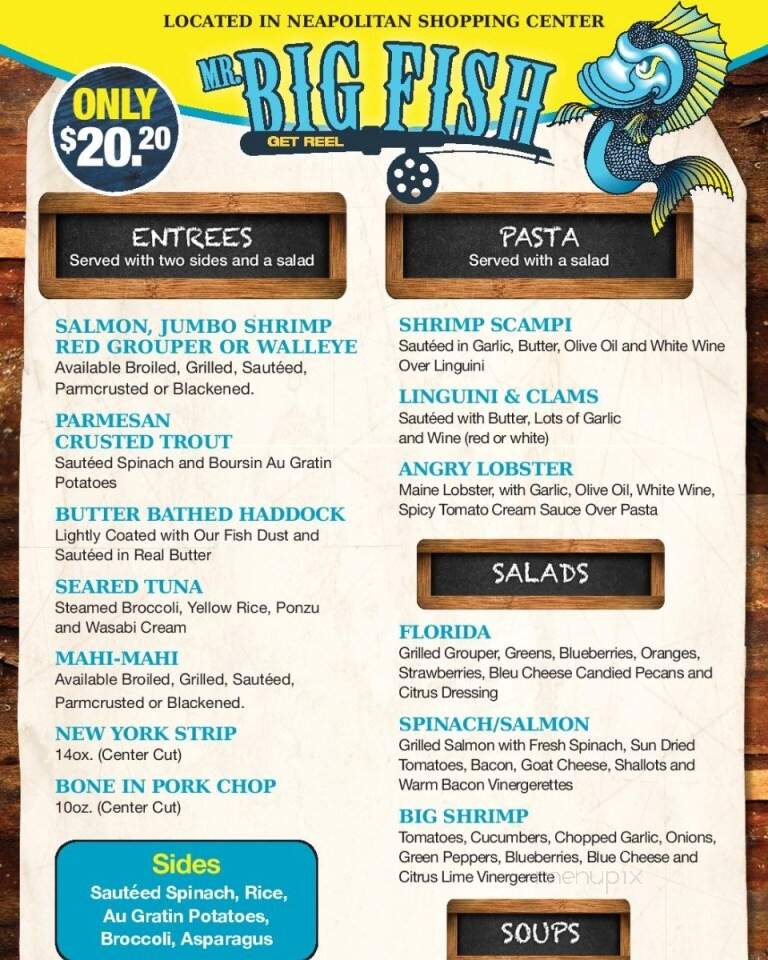 Mr. Big Fish - Naples, FL menu_pic