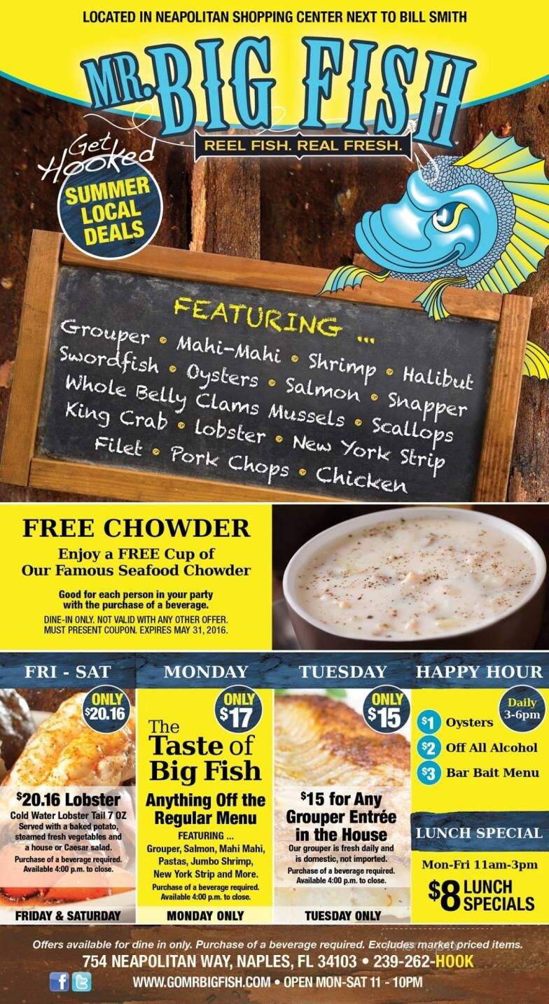 Mr. Big Fish - Naples, FL menu_pic