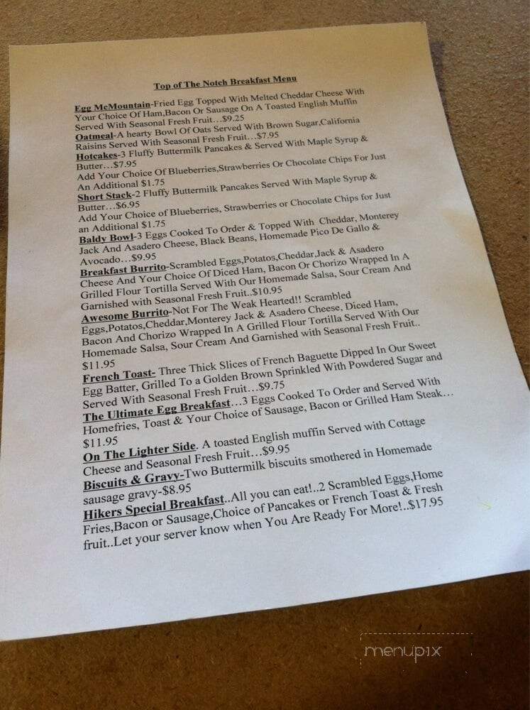 Top of the Notch - Mount Baldy, CA menu_pic
