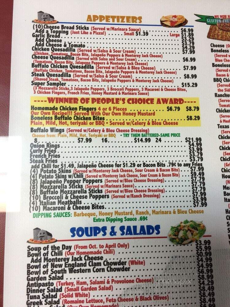 Hideaway Pizza - Mendon, MA menu_pic