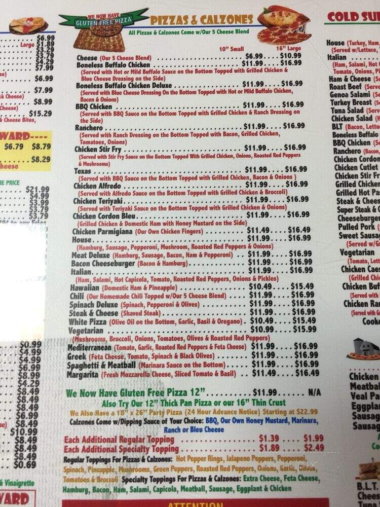 Hideaway Pizza - Mendon, MA menu_pic