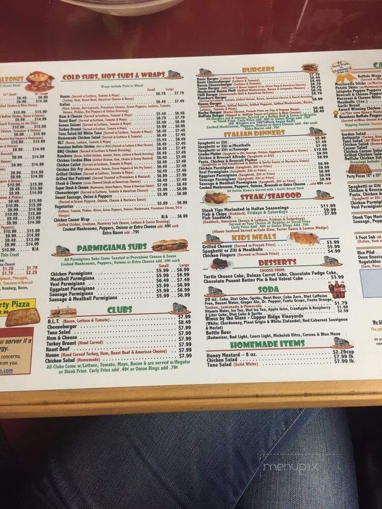 Hideaway Pizza - Mendon, MA menu_pic