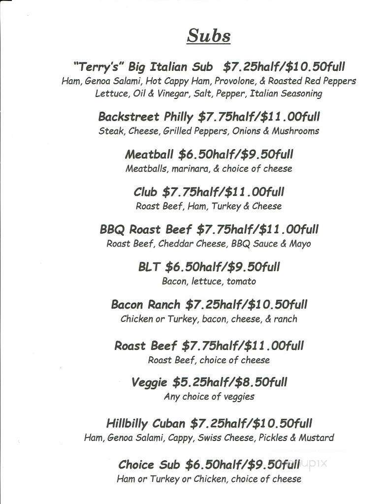 Backsteet Subs - West Jefferson, NC menu_pic