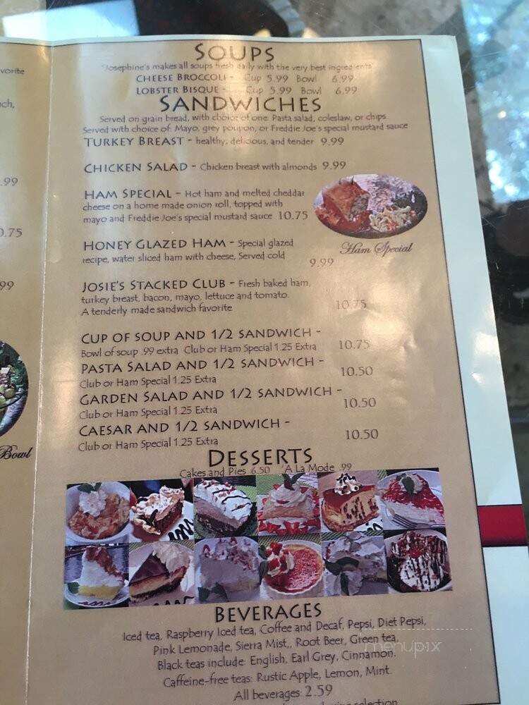 Josephine's Tea Room & Gifts - Godfrey, IL menu_pic