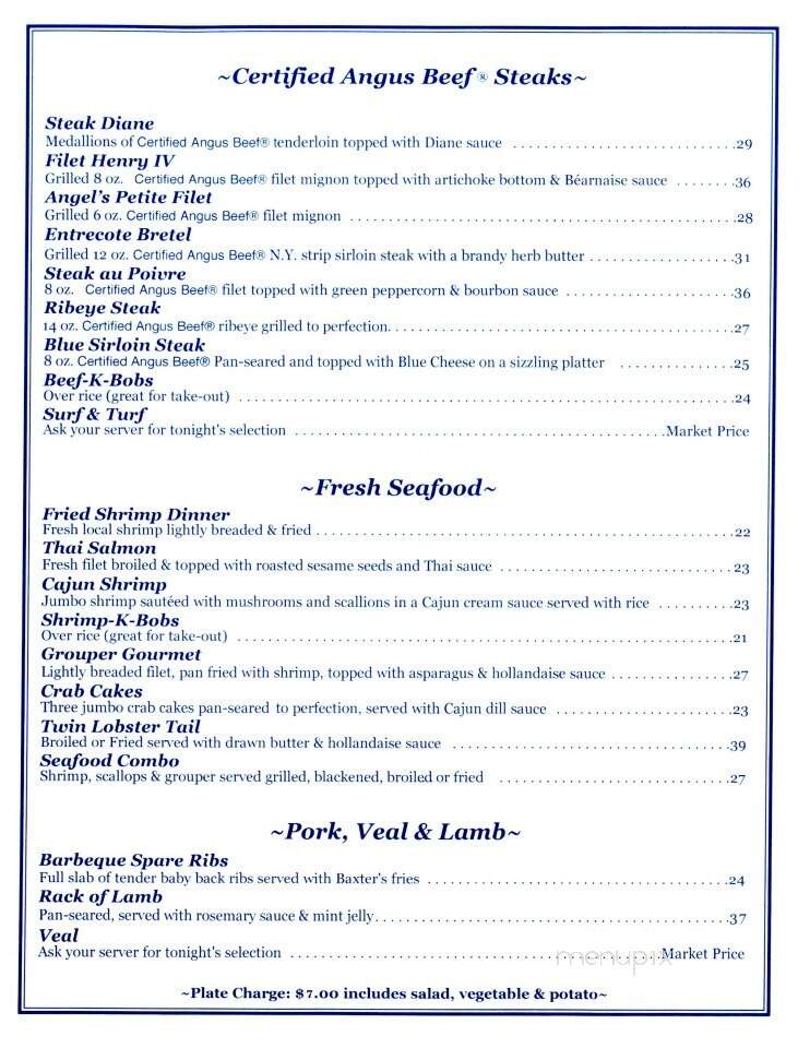 Baxter's - Fernandina Beach, FL menu_pic