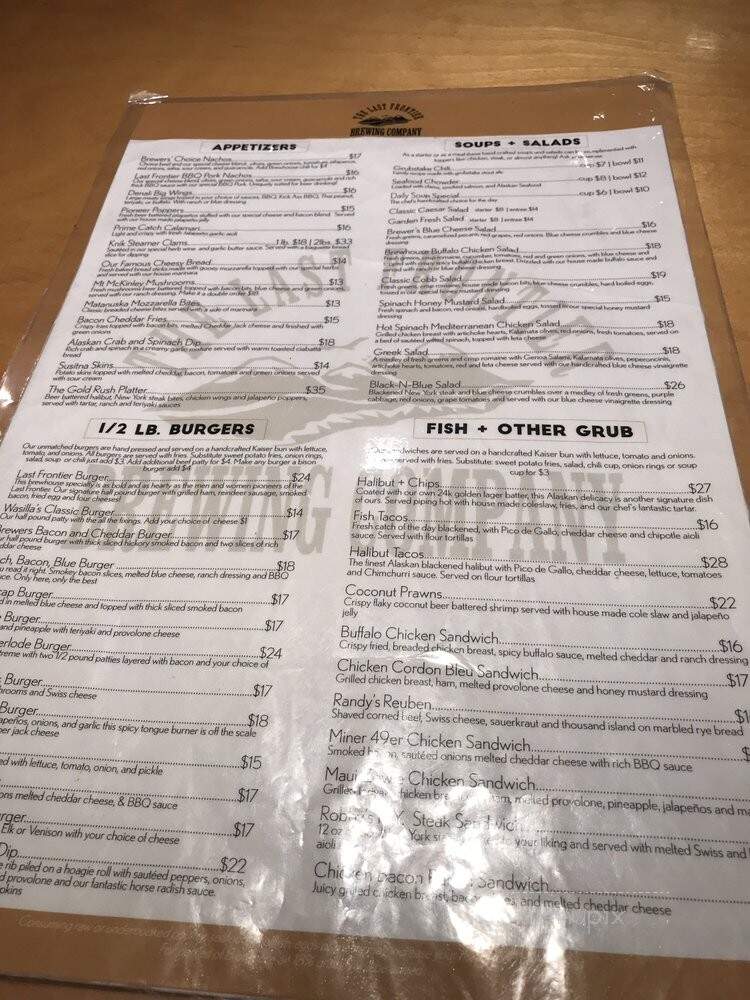 Last Frontier Brewing Co. - Wasilla, AK menu_pic