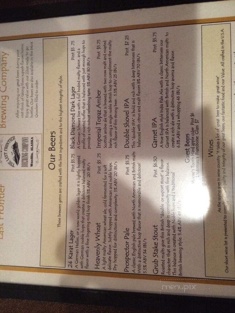 Last Frontier Brewing Co. - Wasilla, AK menu_pic