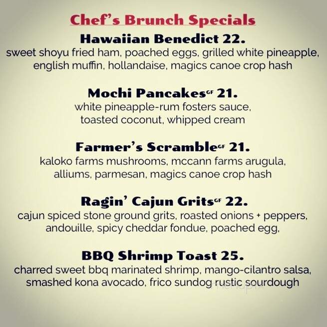 Magics Beach Grill - Kailua-Kona, HI menu_pic