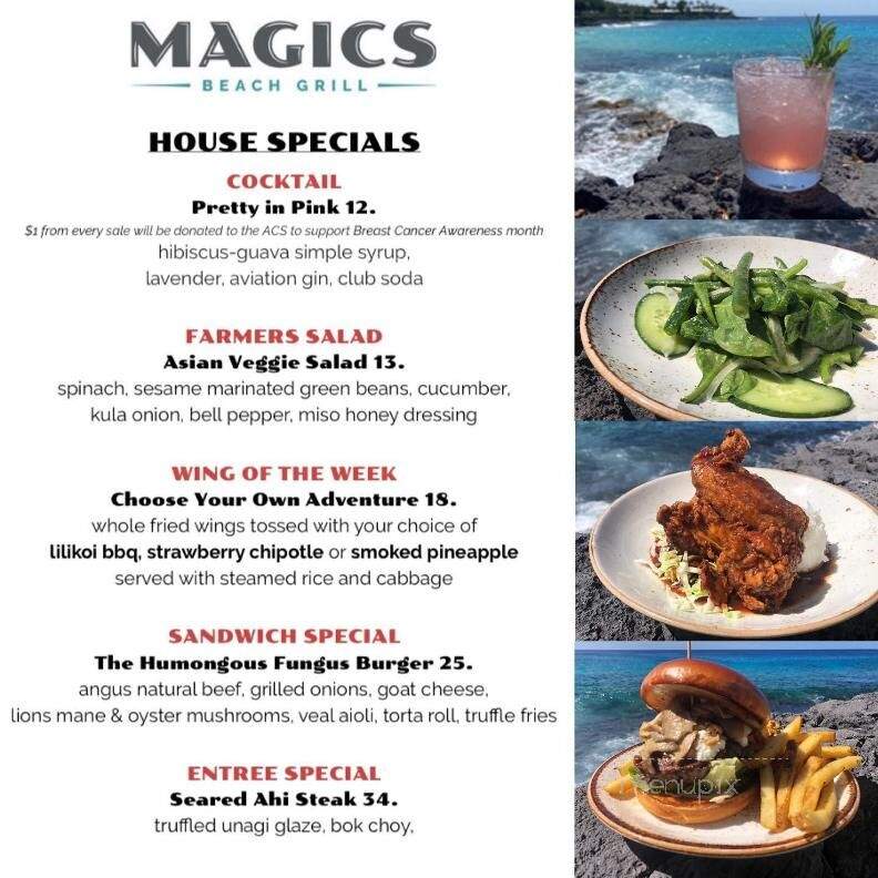 Magics Beach Grill - Kailua-Kona, HI menu_pic