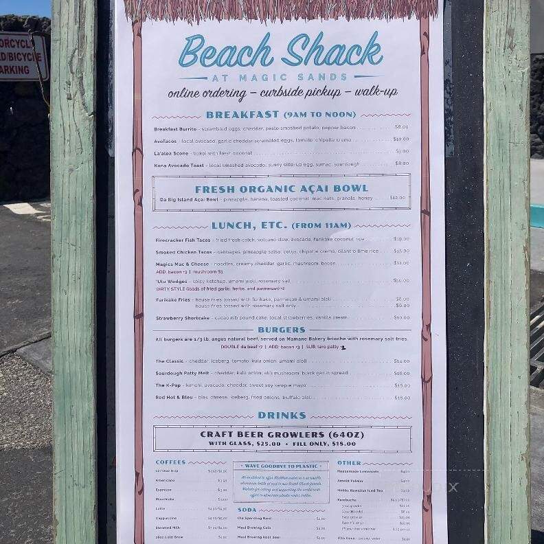 Magics Beach Grill - Kailua-Kona, HI menu_pic