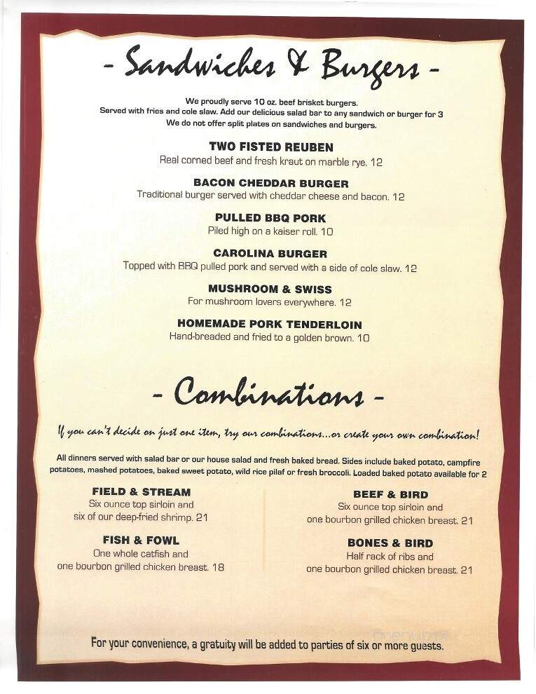 Montana Jacks - Moline, IL menu_pic