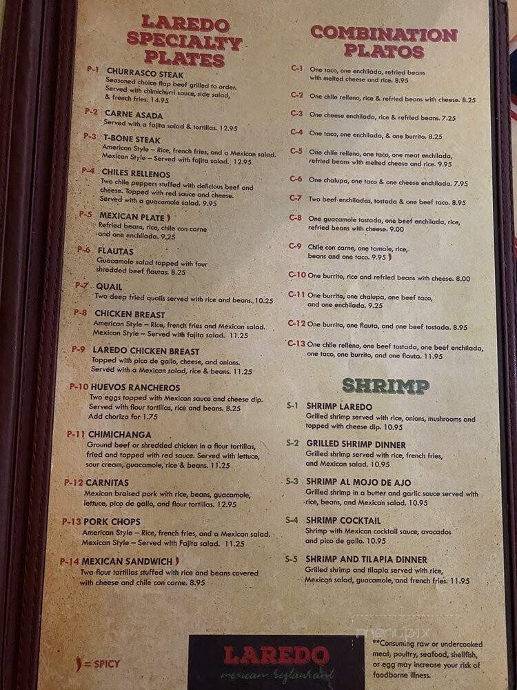 Laredo Mexican Restaurant - Starke, FL menu_pic