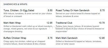 Beachcomber Ocean Grill - Pompano Beach, FL menu_pic