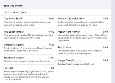 Beachcomber Ocean Grill - Pompano Beach, FL menu_pic