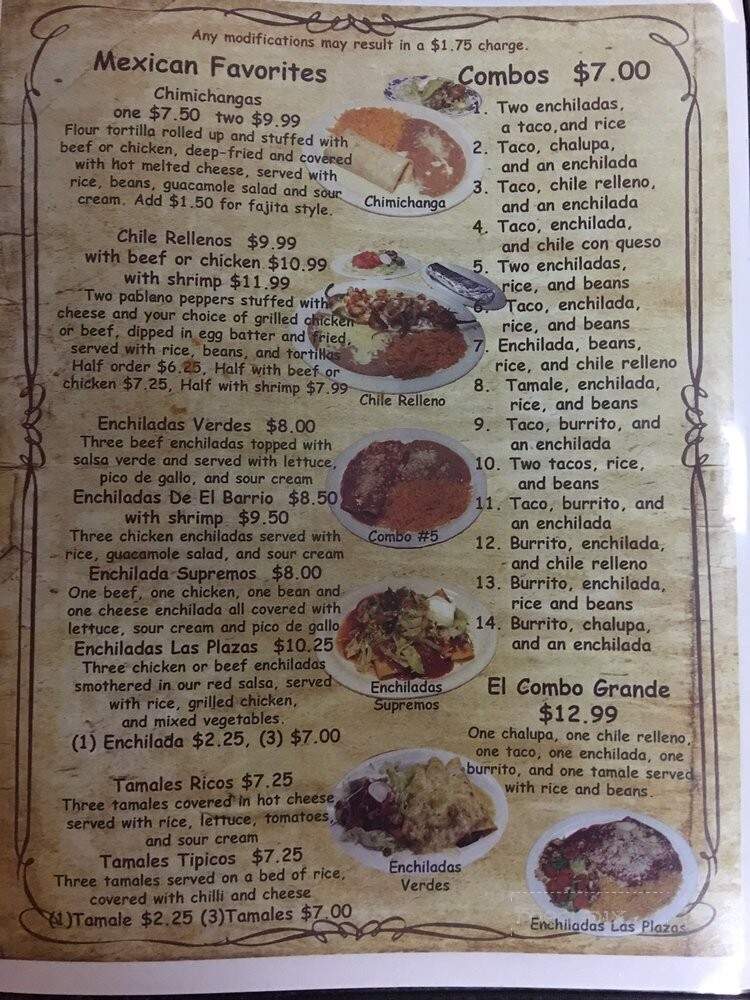 El Monte Mexican Restaurant - White Bluff, TN menu_pic
