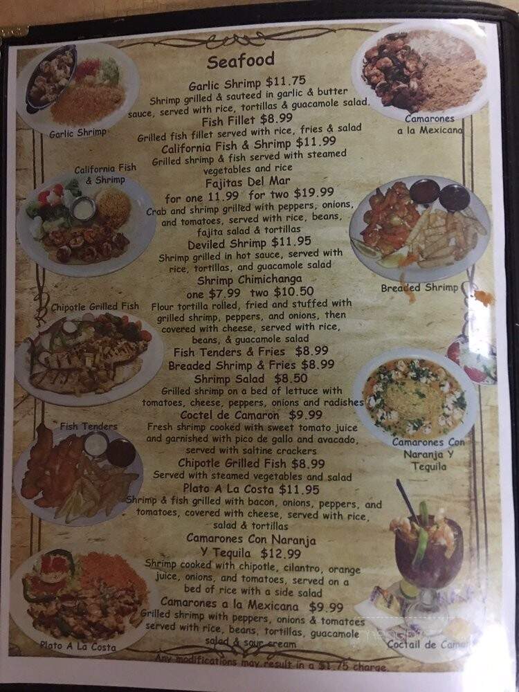 El Monte Mexican Restaurant - White Bluff, TN menu_pic