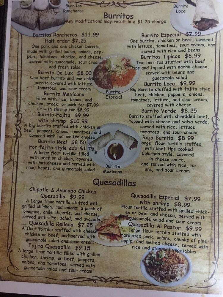 El Monte Mexican Restaurant - White Bluff, TN menu_pic