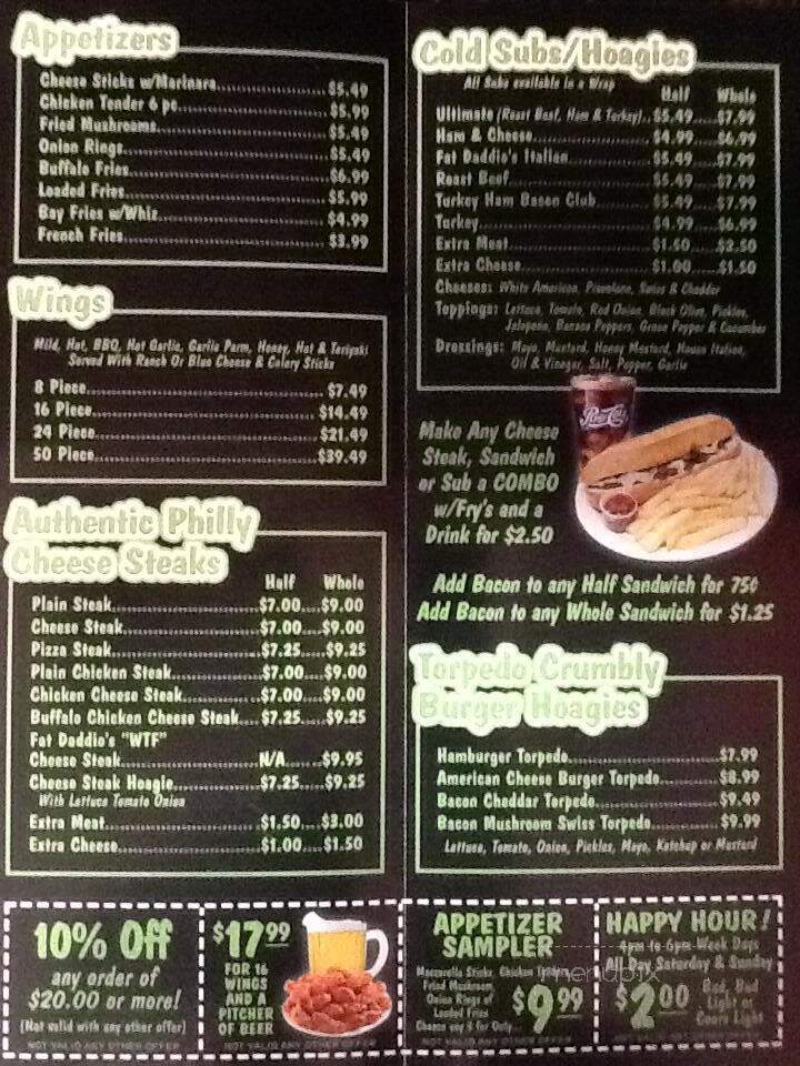 Fat Daddio's Pizza - Sarasota, FL menu_pic