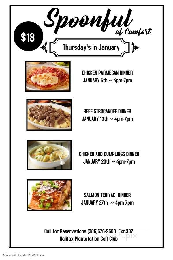 Halifax Plantation Golf Club - Ormond Beach, FL menu_pic
