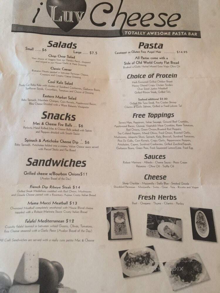 I Luv Cheese - Detroit, MI menu_pic