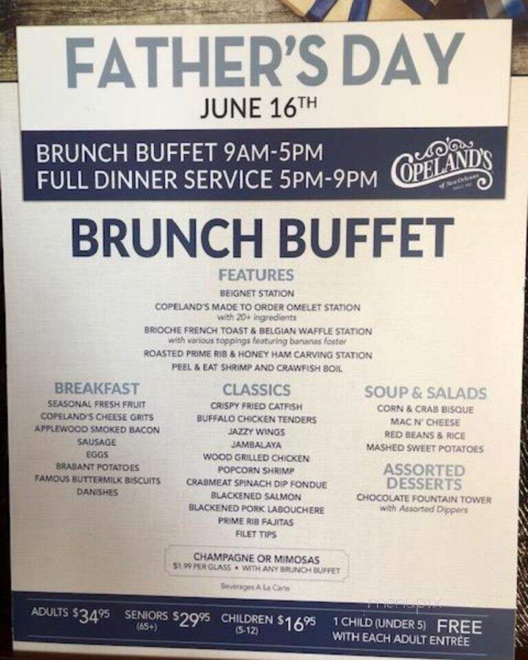 Copeland's Of New Orleans - Jacksonville, FL menu_pic