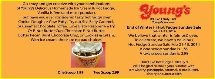 Young's Jersey Dairy - Yellow Springs, OH menu_pic