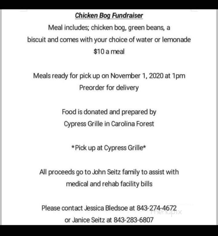 Cypress Grille - Myrtle Beach, SC menu_pic