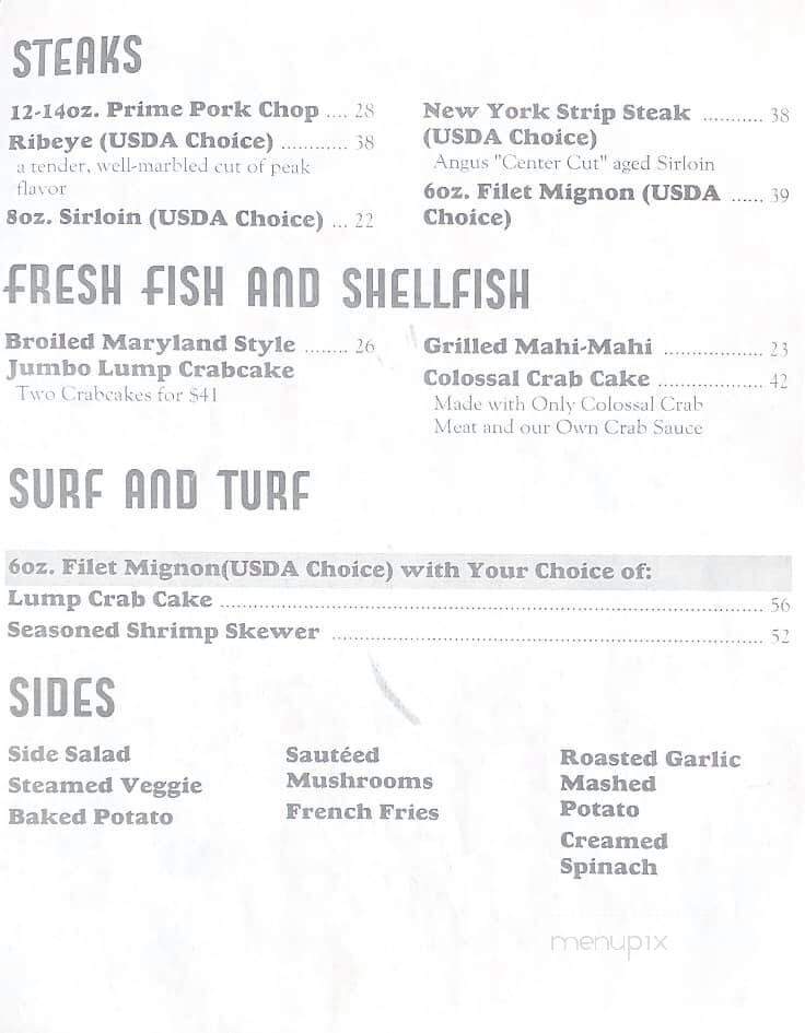 Johnny's Bar & Steakhouse - Stevens, PA menu_pic