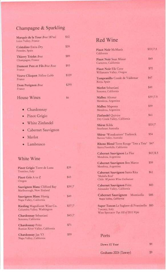 Johnny's Bar & Steakhouse - Stevens, PA menu_pic