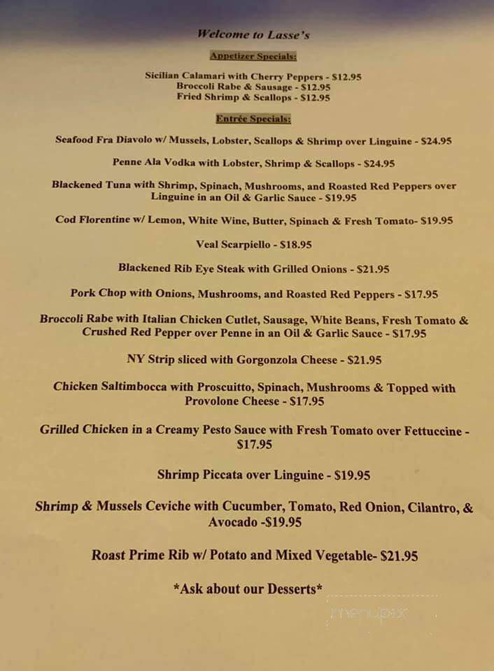 Lasses Restaurant - Milford, CT menu_pic