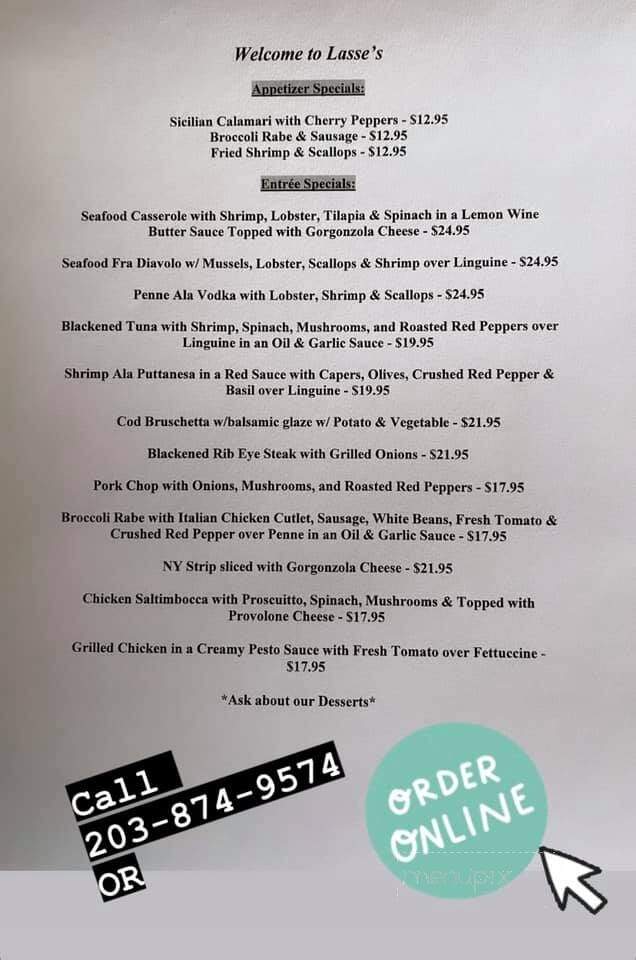 Lasses Restaurant - Milford, CT menu_pic