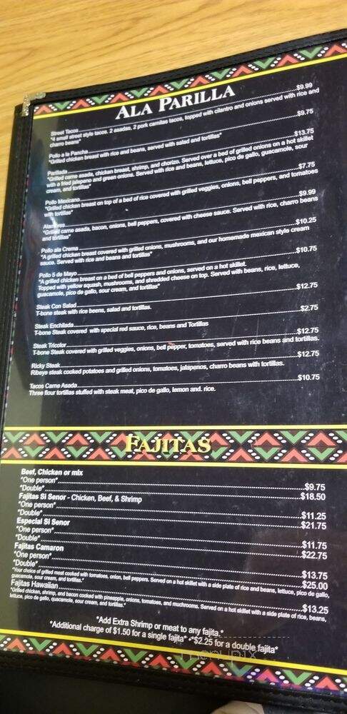 Si Senor Mexican Grill - Wister, OK menu_pic